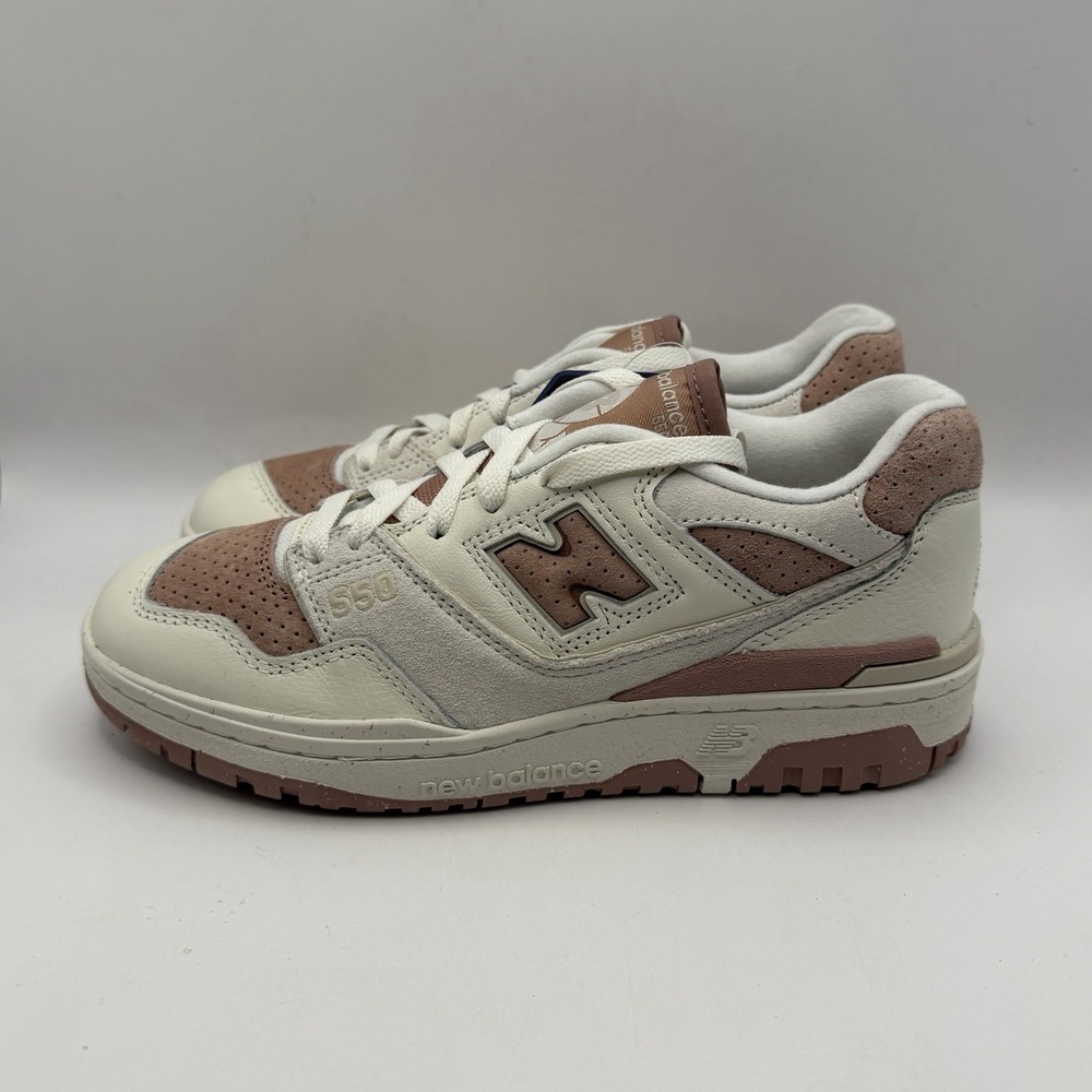 New Balance 550 Women's Sneakers in Cream and Dusty Rose